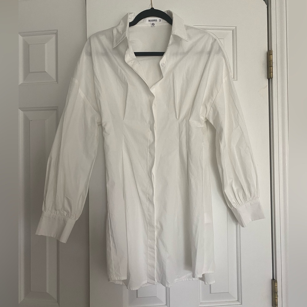 White Button Down Dress